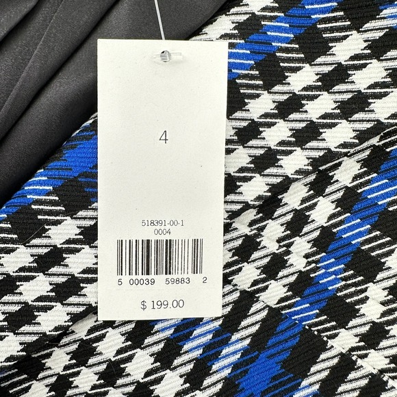 Banana Republic Womens Sz 4 Tailored Blazer/Jacket Blue White Black Plaid NEW! - Picture 9 of 16